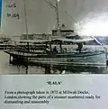 Barco Ilala por volta de 1875