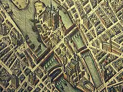 A Petit-Pont no mapa de Vassalieu (1609).