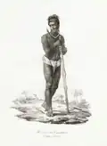 Illustration du roi des Carolines par J. Arago (1822)
