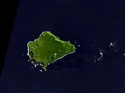 Imagem de satélite da ilha Inacessível.