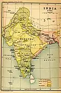 Map of India in 1765.
