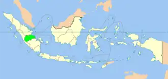 Localização de Jambi na Indonésia