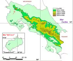 Mapa de distribuição, observe os pontos vermelhos indicados pelas felhas