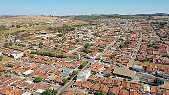 vista aérea do centro da cidade