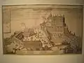 O Schloss Ambras num desenho de 1649