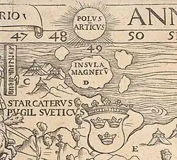 A ilha fictícia Insula Magnetum