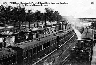 La gare à l'époque de la traction à vapeur.