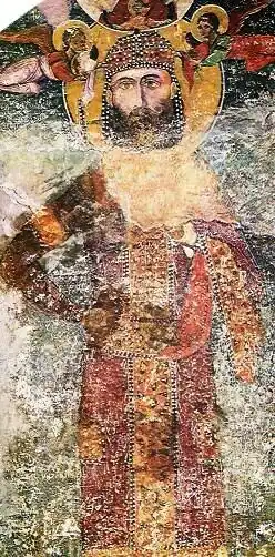 Afresco do czar João Alexandre (1331-1371) do Monastério de Bachkovo