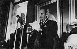 Isaías Medina Angarita no dia de sua posse como novo Presidente da Venezuela.