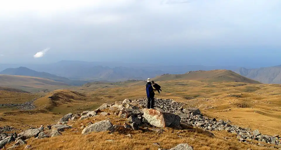 Estepe no Quirguistão.