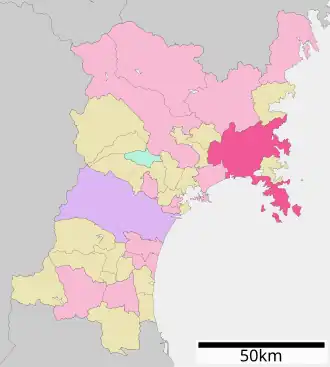 Localização de Ishinomaki