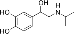 Estrutura química de Isoproterenol