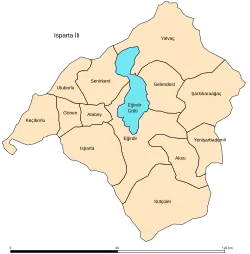 Localização do distrito de Esparta na província homónima