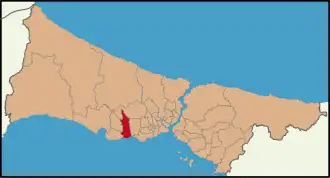 Localização de Avcılar na Província de Istambul