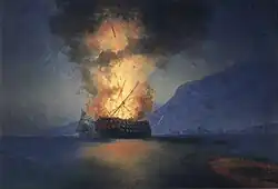 Exploding Ship, 1900. Óleo sobre tela, 67 x 96.5 cm