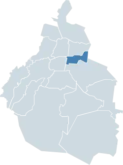 Localização de Iztacalco na Cidade do México