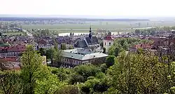 Pińczów vista a partir da montanha de Santa Ana