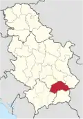 Localização na Sérvia
