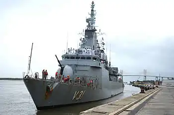 Cv Jaceguai atracando no Porto de Natal.