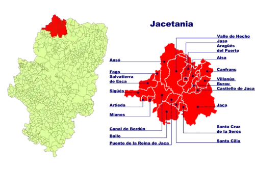 Municípios da Comarca da Jacetania