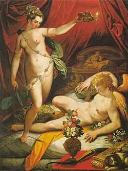 Amor e Psiquê (1589) por Jacopo Zucchi
