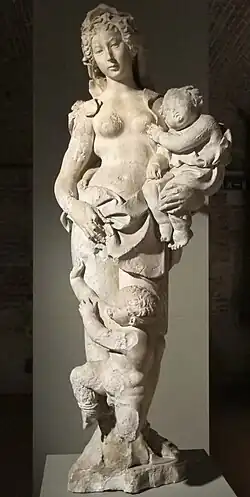 Jacopo della Quercia: Acca Latentia, 1414-1418, parte da Fonte Gaia, Santa Maria della Scala, Siena