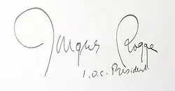 Assinatura de Jacques Rogge