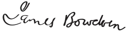 Assinatura de James Bowdoin