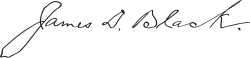 Assinatura de James D. Black