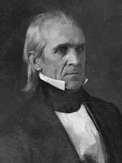 Retrato de James K. Polk.