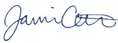 Assinatura de Jami Cate