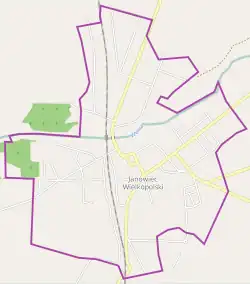 Localização de Janowiec Wielkopolski na Polónia