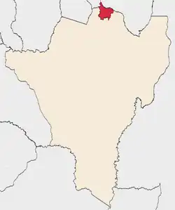 Em destaque o distrito do Jardim Ingá no município de Luziânia