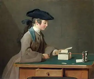 Jean-Baptiste-Siméon Chardin, "Castelo de cartas". França, 1736