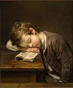O menino preguiçoso, 1755