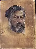 Auto-retrato, esboço a óleo, ca. 1865