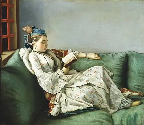 Retrato de Maria Adelaide de França em trajes de estilo turco (1753), Jean-Étienne Liotard, Galleria degli Uffizi, Florença, Itália