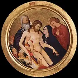 Pietà com Deus o Pai e o pombo do Espírito Santo, Jean Malouel 1400-1410