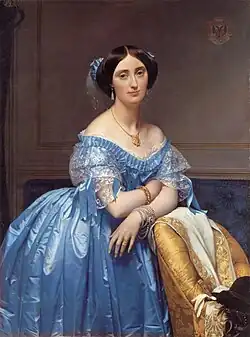 Ingres: Retrato da Princesa de Broglie, 1853, óleo sobre tela, 121,3 × 90,8 cm, Metropolitan Museum of Art.