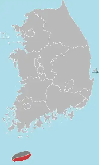 Localização de Seogwipo na Coreia do Sul
