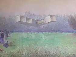 Joaquim Fernandes Machado - O primeiro voo de Santos Dumont (c. 1906). Acervo da Pinacoteca do Amazonas