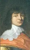 John Ernest de Nassau-Siegen (1618-1639). Detalhe de uma pintura de Gerard van Honthorst, ca. 1633–1635. Stadhouderlijk Hof, Leeuwarden .