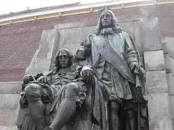 Estatua de Johan e seu irmão Cornelis de Witt em Dordrecht.
