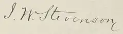 Assinatura de John W. Stevenson