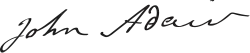 Assinatura de John Adair (político)