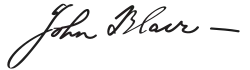 Assinatura de John Blair, Jr.