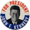 Botton de campanha de Kennedy