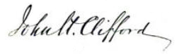 Assinatura de John H. Clifford