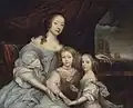 Mary com seus filhos, Esmé e Mary, c. 1660, por John Michael Wright.