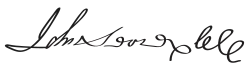 Assinatura de John Sevier